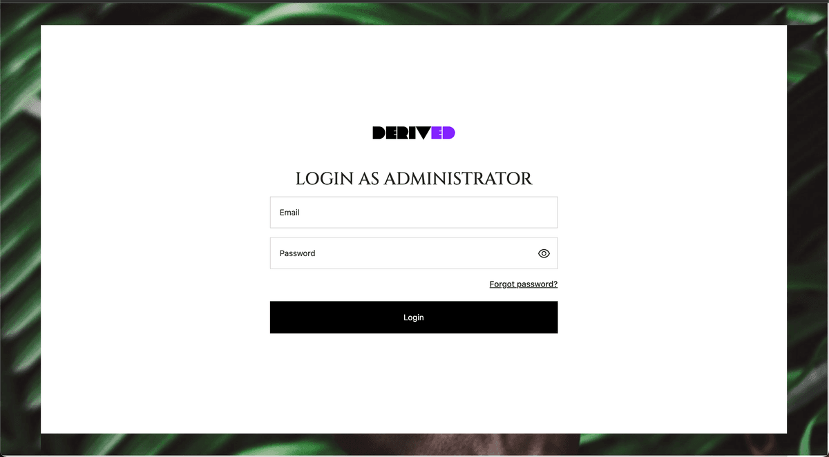 Derived Art Admin Board